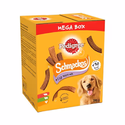 Pedigree Schmackos Mega Pack 110 Strips Snacks, Dog Treat Multipack with Beef, Lamb and Poultry Flavours, 790 g (Pack o