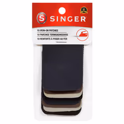 SINGER Iron-On Twill Patches  2-Inch x 3-Inch (10-Count  Assorted Dark Colors)