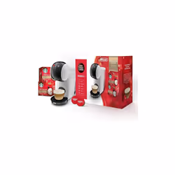 Dolce Gusto De'Longhi EDG226.W Genio S Pod Coffee Machine, Toffee Nut Latte Bundle, 0.8L removable water tank
