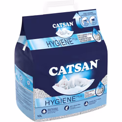 Catsan Hygiene Non-Clumping Cat Litter, 100 Percent Natural, Absorbent, 10 Litre, White