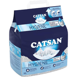 Catsan Hygiene Non-Clumping Cat Litter, 100 Percent Natural, Absorbent, 10 Litre, White