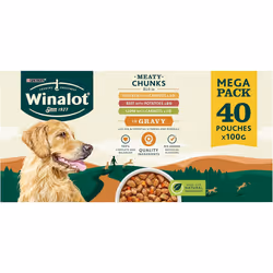 Winalot Dog Food Mixed in Gravy, 40 x 100g (Packaging may vary)