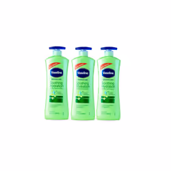 Vaseline Daily Soothing Hydration Lotion Intensive Care Moisturiser 3x600ml Pump
