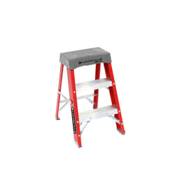 Louisville Ladder 2-Foot Fiberglass Step Stool Industrial  300-Pound Load Capacity  Type IA  FS1502
