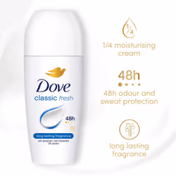 Dove Classic Roll On AP up to 48H of Sweat & Odour Protection