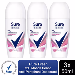 Sure Women Antiperspirant Deodorant - 50ml - Buy 3 - Pure Fresh