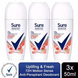 Sure Women Antiperspirant Deodorant - 50ml - Buy 3 - Uplifting & Fresh