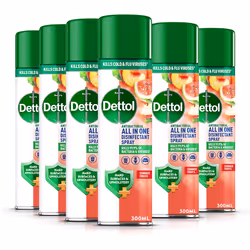 Dettol All In One Disinfectant Spray, Summer Fruits, 6 Pack
