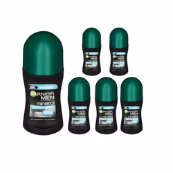 6 x 50ml Garnier Men Mineral Antiperspirant Roll On 48h Deodorant (6 Types) - 6 x Invisible
