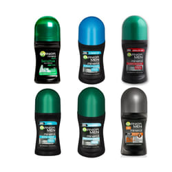 6 x 50ml Garnier Men Mineral Antiperspirant Roll On 48h Deodorant (6 Types) - 6 x MIX As Per Picture