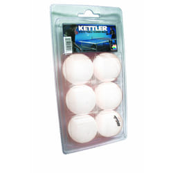 Kettler Table Tennis Balls  40 mm Regulation Size: 3 Star Rating  White  6 Pack