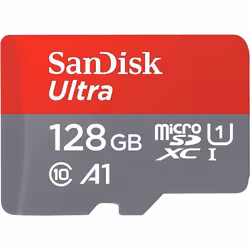 SanDisk 128GB Ultra MicroSDXC UHS-I Memory Card with Adapter - 120MB/s, C10, U1, Full HD, A1, Micro SD Card - SDSQUA4-128G-GN ...