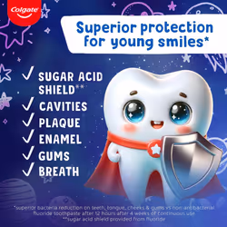 Colgate total Toothpaste For Kids 7-12 Years - 4 Pack 50ml Tubes - Whole Mouth Protection - Mild Mint Flavour - Fluoride Toothpaste