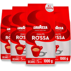 Lavazza, QualitÃ  Rossa, Coffee Beans, 4 Packets of 1 kg  Arabica and Robusta,