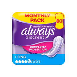 Always Discreet Incontinence Pad Women Long High Absorbency Pads 80pcs