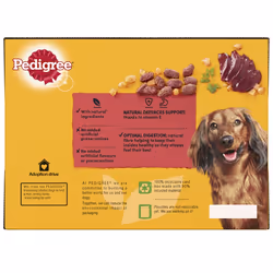 96 x 100g Pedigree Senior Wet Dog Food Pouches Mixed Selection In Jelly