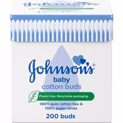 Johnson's Baby Cotton Buds (1 x Pack of 200) Soft & Gentle Ear Buds