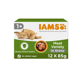 IAMS Delights Complete Wet Cat Food for Adult 1+ Cats Meat Variety