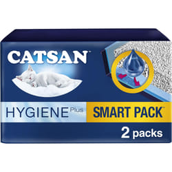 CATSAN - Hygiene Plus Non-Clumping Adult Cat Litter and Kitten Litter - With Liner  2 x 4L Bag