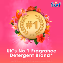 Surf Tropical Lily Washing Powder joy-infused fragrance with natural essential oil lasting up to 12 hours in wear for b