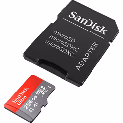SanDisk 256GB Ultra microSDXC UHS-I Memory Card with Adapter