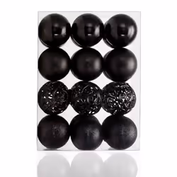 AMS 2.36''/60mm Halloween Christmas Balls Hollow Out Carved Tree Pendants Shatterproof Ornaments Seasonal Decorations for Wed ...