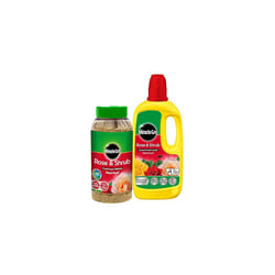 Miracle Grow Rose Feed Fertiliser - Bundle of Rose & Shrub 900g