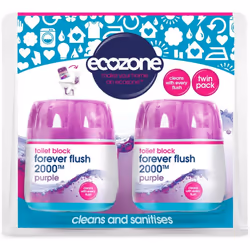 Ecozone Forever Flush 2000 Purple Toilet Blocks, Eco Friendly Alternative to Loo Rim Hangers, Cistern Capsules Clean , Recycl ...