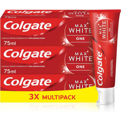 Colgate Max White One Toothpaste 3 X 75ml - Teeth Whitening Toothpaste - Clinically Proven Formula - Removes up to 100% of Surface Stains