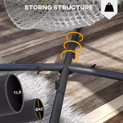 Outsunny Hammock Chair Stand, Hanging Heavy Duty Metal Hammock Stand