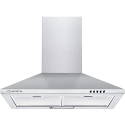 CIARRA CBCS6201 Cooker Hoods 60cm Stainless Steel Chimney Range Hood 600mm Recirculating Duct Kitchen Ventilation Extractor Fan,Grease Aluminum Filter