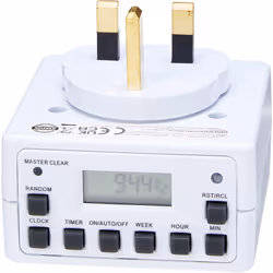 STATUS Timer Switch | 7 Day Digital Timer Light Switch | White UK Plug | S7DDT3