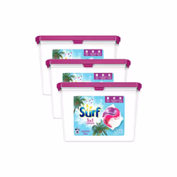 Surf 3 in 1 Laundry Washing Capsules Coconut Bliss 18 Washes (3 Pack)