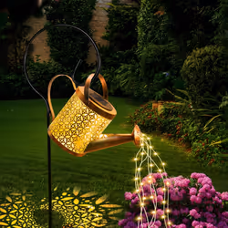 GLOBAL GOLDEN Solar Watering Can Light, LED Sola
