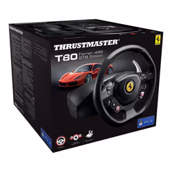Thrustmaster T80 Ferrari 488 GTB Edition Racing Wheel (PS4, PC) Works with PS5 Games