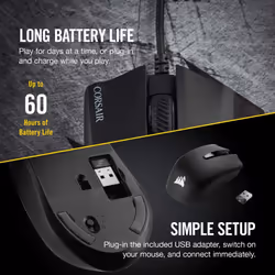 Corsair Harpoon RGB Wireless - Wireless Rechargeable Gaming Mouse