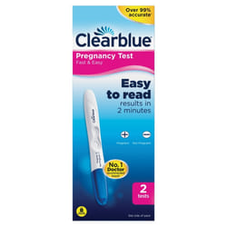 2 x Clearblue Pregnancy Test Easy to Read Results In 2 Minutes