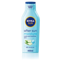 NIVEA SUN After Sun Moisturising Soothing Lotion (400 ml), Cooling Moisturiser with Aloe Vera, Naturally Soothing After Sun Care