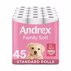Andrex Family Soft Toilet Tissue 45 Rolls