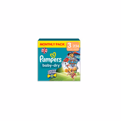 Pampers Baby-Dry Paw Patrol Edition Size 3, 234 Nappies, 6kg-10kg