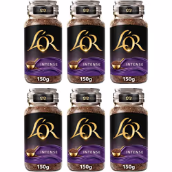 L'OR Intense Instant Coffee 150g (Pack of 6 Jars, Total 900g)