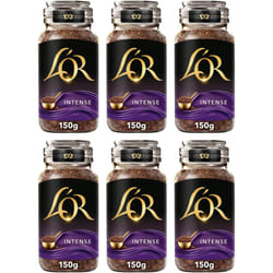 L'OR Intense Instant Coffee 150g (Pack of 6 Jars, Total 900g)