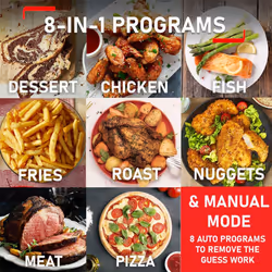 Tefal Easy Fry Classic 2in1 Air Fryer and Grill 4.2 Litre Capacity 8 Programs Black EY501, 1,550W