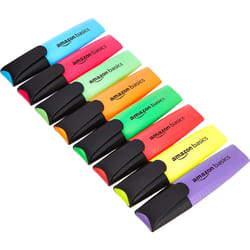 Basics Highlighters, Pack of 8, Assorted, Bright