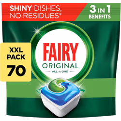 Fairy Original All in One Auto Dishwashing Tablet, 70CT