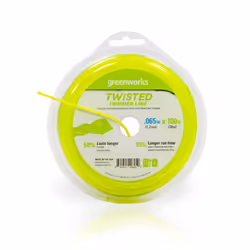 Greenworks 0.065"""" 100-Foot Twisted String Trimmer Line