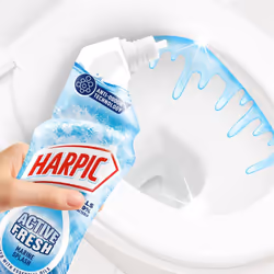 Harpic Active Fresh Toilet Cleaning Gel, Marine Splash, Pack 12 x 750 ml, Infused with Essential Oils, Kills 99.9% of Bacteria, Toilet Cleaner