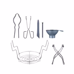 Concord 7 Pieces Premium Stainless Steel Canning Set Starter Kit w/Rack. No Rust  Extra Stability. BULK PACKS (Canning Set)