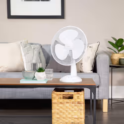 Russell Hobbs 12" Inch, Lightweight, Portable Desk Fan, 3 Speeds,