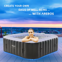 Arebos Spa Inflatable Hot Tub | Indoor & Outdoor